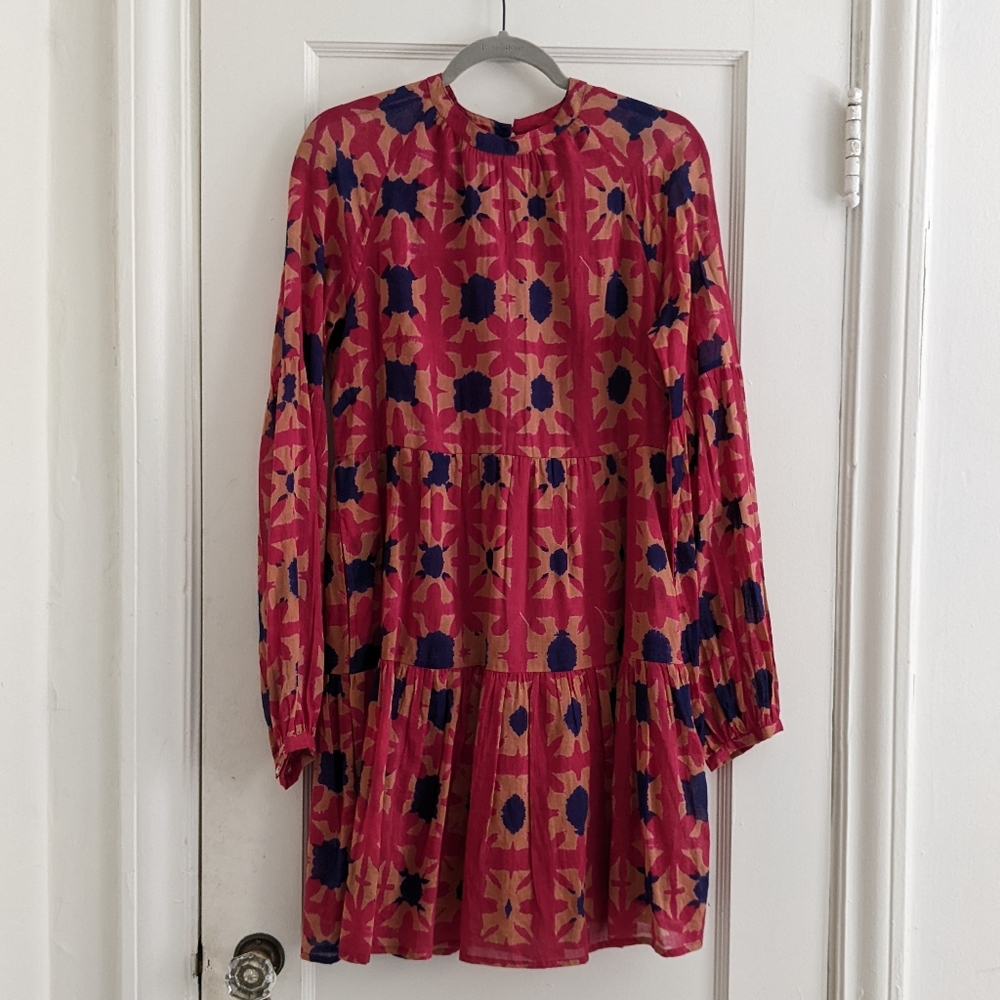Banjanan Lorene dress in Shibori Clamp Dye print